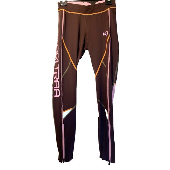 Kari Traa LOUISE Tights Womens MED Ankle Zip Pocket  Running Workout 27” - Picture 1 of 10